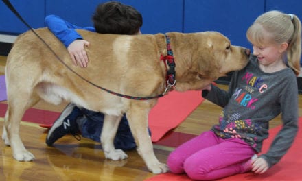 Students Enjoy Therapy Dog & Yoga