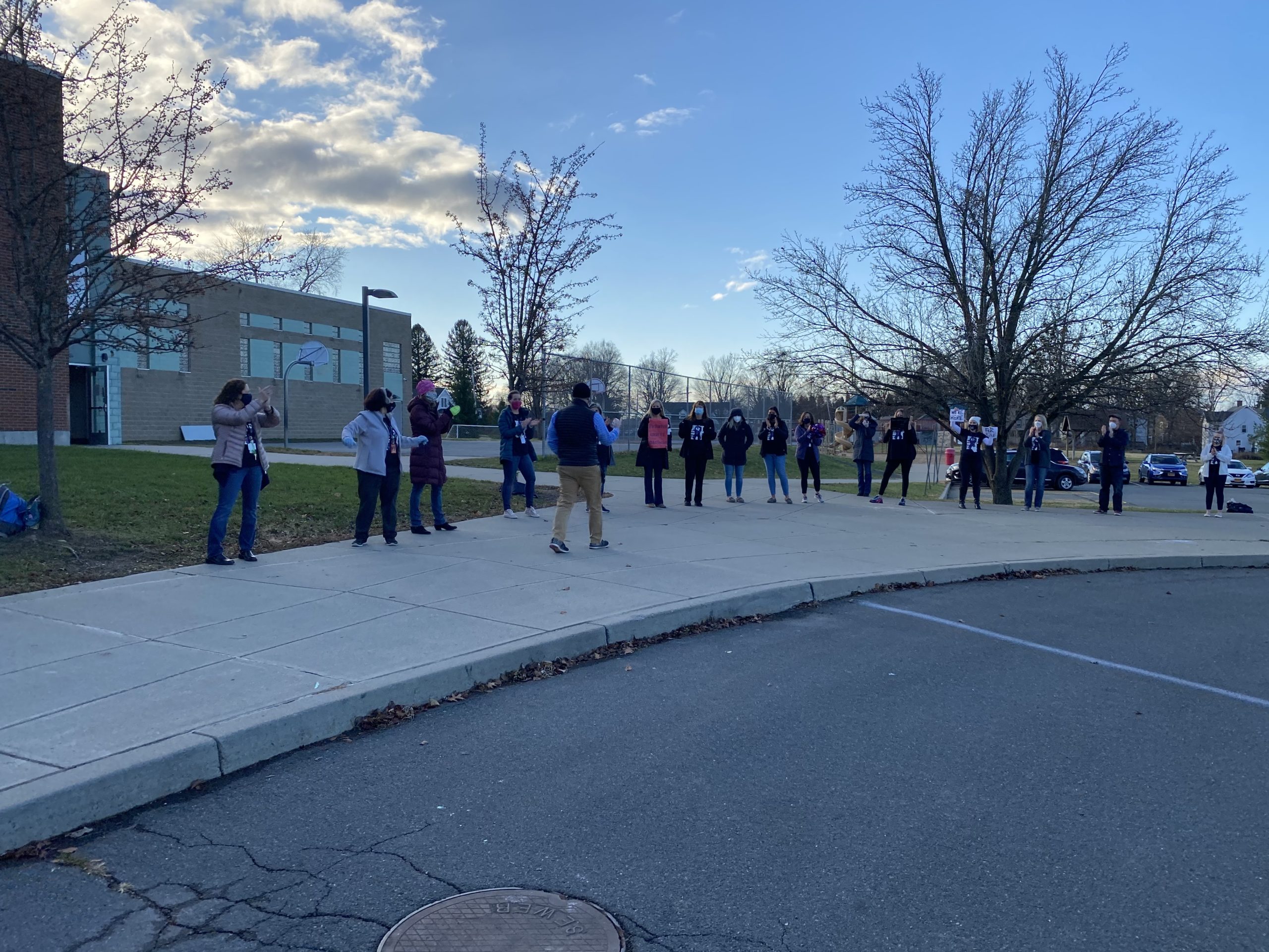 staff greeting mr. derby