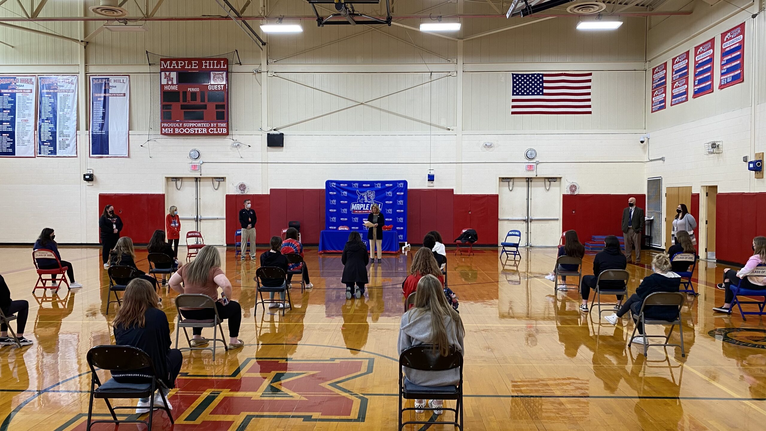 students in gym