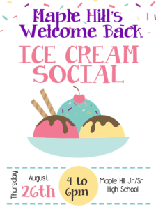 Welcome Back Ice Cream Social Flyer