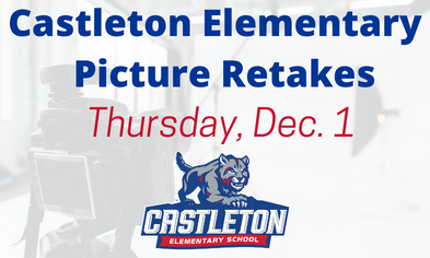 Castleton Elementary Picture Retake Day is Dec. 1