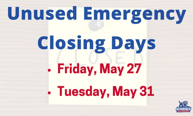 Dates for Unused Emergency Closing Days