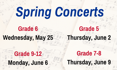 2022 Spring Concert Schedule
