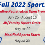 Fall 2022 Athletics Registration & Start Dates