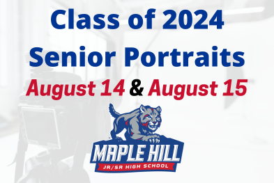 Class of 2024 Senior Portraits on August 14-15