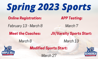 Spring 2023 Athletics Registration & Start Dates