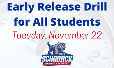 Early Release Drill for All Students on Nov. 22