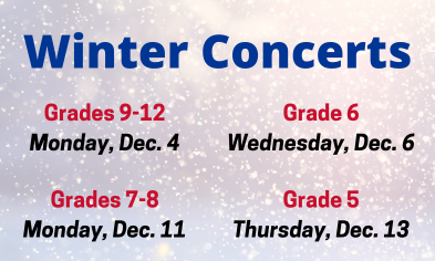 2023 Winter Concert Schedule