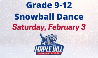 Grade 9-12 Snowball Dance on Feb. 3