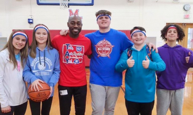 PICTURES: Professional Basketball Player Tay Fisher Visits Maple Hill