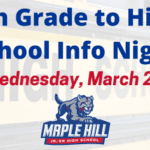 8th Grade to High School Information Night on March 27