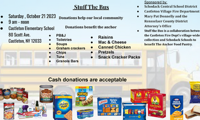 Food Drive at CES for Anchor Pantry on Oct. 21