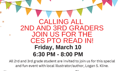 Grade 2-3 Read-In with Author/Illustrator Logan Kline is March 10