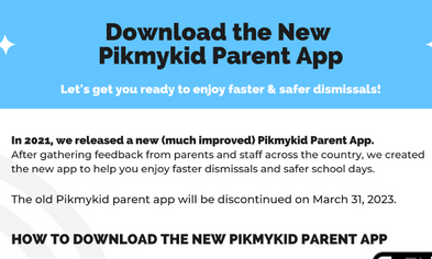 Download Current PikMyKid App by April 1