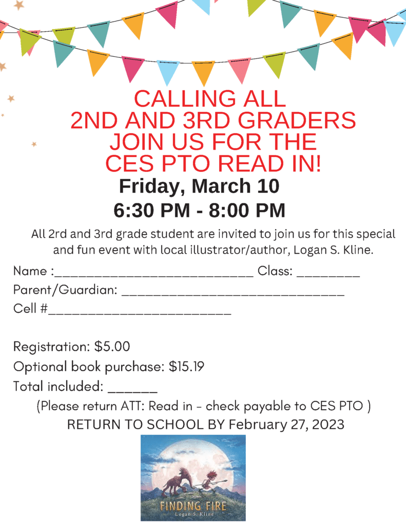 Second and third grade read in event registration form