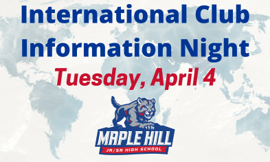 International Club Information Night is April 4