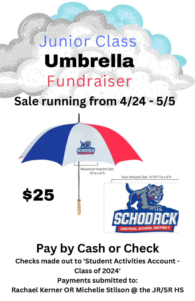 Junior Class Umbrella Fundraiser Sale Flyer