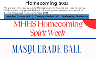 UPDATED: Homecoming Spirit Week & Fall Sports Weekend 2023 Schedule