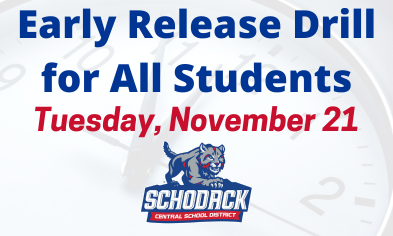 Early Release Drill for All Students on Nov. 21