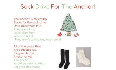 7th Grade Sock Collection for Anchor Pantry Thru Dec. 14