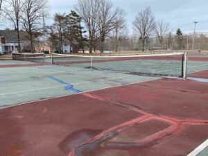 Maple Hill Tennis Courts Before Capital Project Renovation