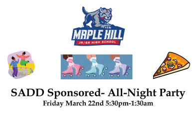 Grade 9-12 All-Night Party on March 22