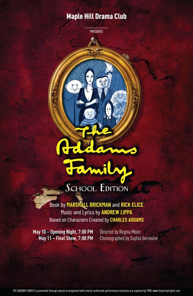 Addams Family Drama Club Poster