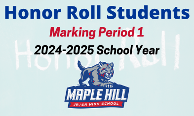 Honor Rolls for Marking Period 1 of 2024-2025