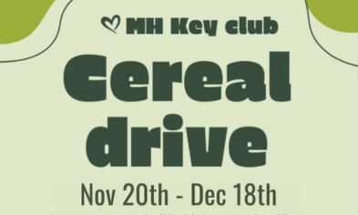 Key Club Cereal Drive Collection for Anchor Through Dec. 18