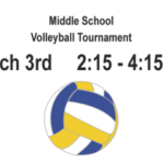 Grades 7-8 Volleyball Tournament on March 3