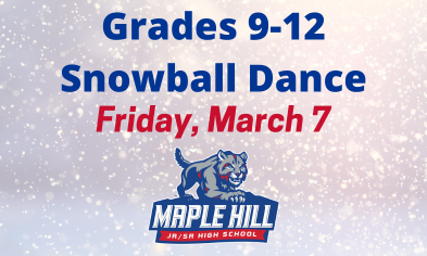Grades 9-12 Snowball Dance Rescheduled for March 7