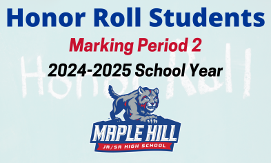 Honor Rolls for Marking Period 2 of 2024-2025