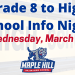 Grade 8 Transition to High School Information Night: March 25