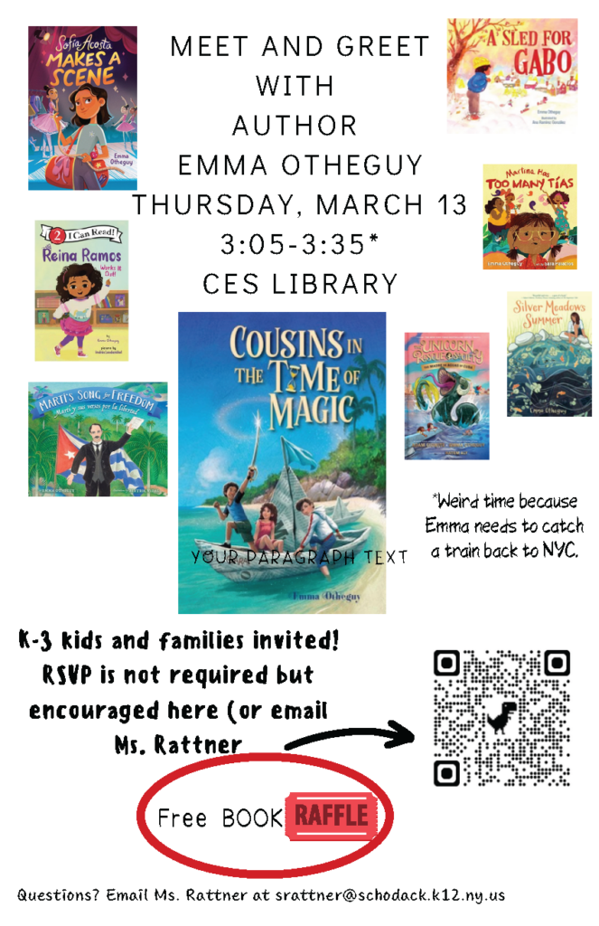 Emma Otheguy author visit flyer