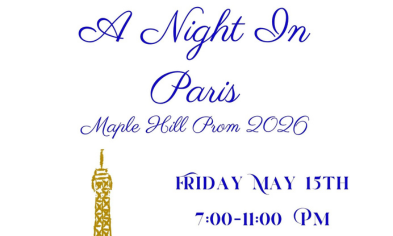 Maple Hill Jr./Sr. Prom: Friday, May 15