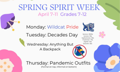 Maple Hill Spring Spirit Week is April 7-11