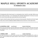 Maple Hill Summer Sports Academy Registration Open
