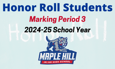 Honor Rolls for Marking Period 3 of 2024-25