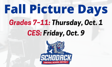 Fall 2026 Picture Days Schedule