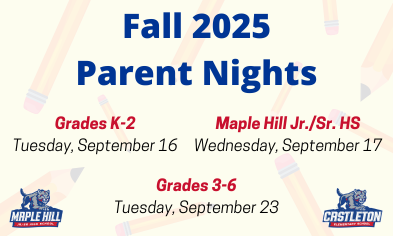 Fall 2025 Parent Nights Schedule