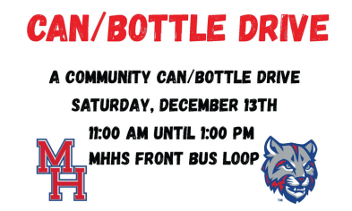 Maple Hill Recycling Club Can/Bottle Drive on Dec. 13