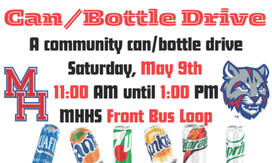 Recycling Club Can & Bottle Drive: Saturday, May 9