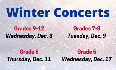 Winter 2025 Concerts Schedule
