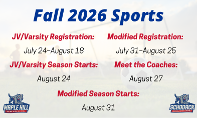 Fall 2026 Athletics Registration & Information