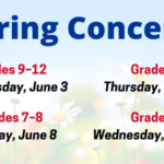 Spring Concert Schedule & 4th Grade Band Night