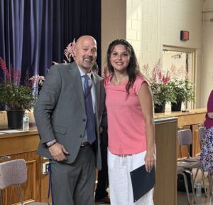 Maple Hill student and Schodack superintendent at the Class of 2026 Top Seniors event.