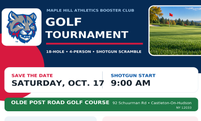 Maple Hill Athletics Booster Club Golf Tournament: Saturday, Oct. 17