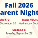 Fall 2026 Parent Nights Schedule